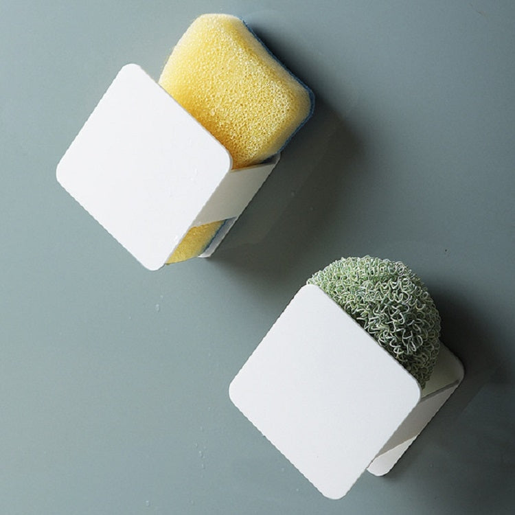 Portaspugna per lavello da cucina, scolapiatti a parete, Sink Sponge Rack(White)