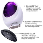 168 LED Fotocatalizzatore Mosquito Killer Lamp Lampada cattura zanzare per uso domestico, Mosquito Catching Lamp White