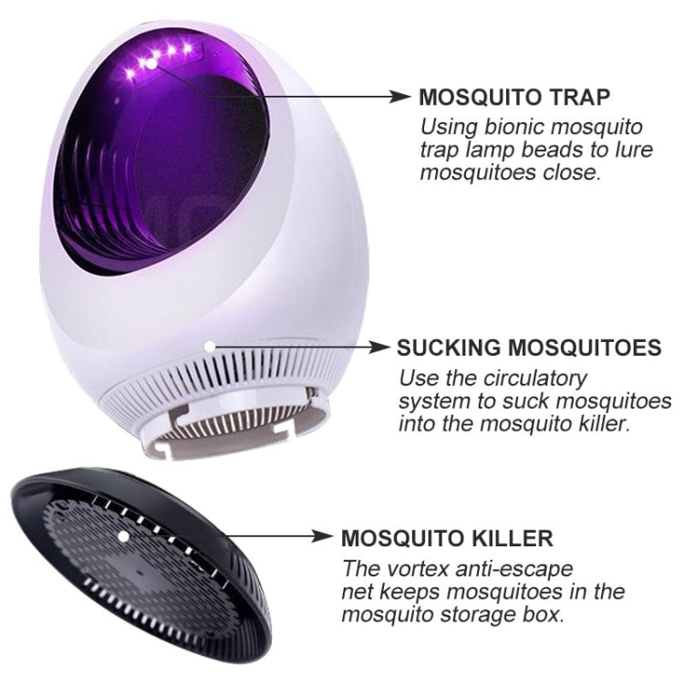168 LED Fotocatalizzatore Mosquito Killer Lamp Lampada cattura zanzare per uso domestico, Mosquito Catching Lamp White