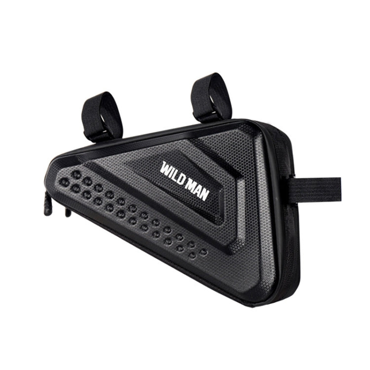WILD MAN ES19 Bicicletta EVA Borsa a triangolo con guscio rigido Borsa a trave anteriore per mountain bike, ES19 (Black)