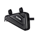 WILD MAN ES19 Bicicletta EVA Borsa a triangolo con guscio rigido Borsa a trave anteriore per mountain bike, ES19 (Black)