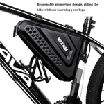 WILD MAN ES19 Bicicletta EVA Borsa a triangolo con guscio rigido Borsa a trave anteriore per mountain bike, ES19 (Black)