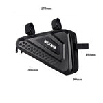 WILD MAN ES19 Bicicletta EVA Borsa a triangolo con guscio rigido Borsa a trave anteriore per mountain bike, ES19 (Black)