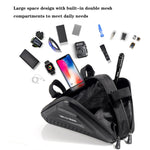 WILD MAN ES19 Bicicletta EVA Borsa a triangolo con guscio rigido Borsa a trave anteriore per mountain bike, ES19 (Black)