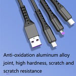 Cavo ricarica rapida 3 in 1 USB per smartphone