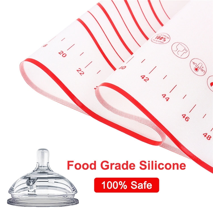 Tappetino antiaderente in teflon ispessito Tappetino antiscivolo per impastare in silicone, 26 x 29cm, 30 x 40cm red, 40 x 50cm, 50 x 60cm, 50 x 70cm, 60 x 60cm, 60 x 80cm