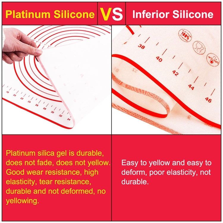 Tappetino antiaderente in teflon ispessito Tappetino antiscivolo per impastare in silicone, 26 x 29cm, 30 x 40cm red, 40 x 50cm, 50 x 60cm, 50 x 70cm, 60 x 60cm, 60 x 80cm