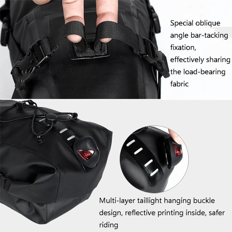 Rhinowalk RK19511 Borsa da sella per bicicletta completamente impermeabile Borsa da bici da strada di grande capacità, RK19511 Black 10L, RK19512 Black 5L, RK19513 Black 13L