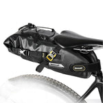 Rhinowalk RK19511 Borsa da sella per bicicletta completamente impermeabile Borsa da bici da strada di grande capacità, RK19511 Black 10L, RK19512 Black 5L, RK19513 Black 13L