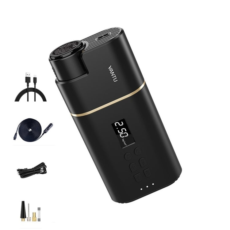 YANTU A31 Car Smart Digital Display Air Pump Pompa per pneumatici portatile elettrica, specifica:, A31 Wired Version Black, A31 Wireless Version Black