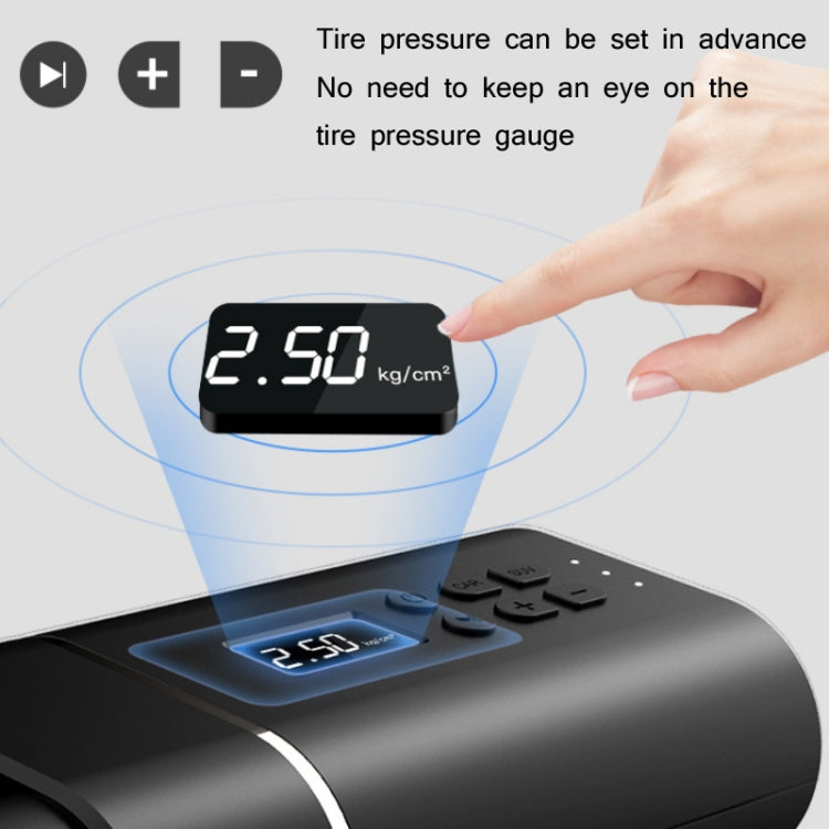 YANTU A31 Car Smart Digital Display Air Pump Pompa per pneumatici portatile elettrica, specifica:, A31 Wired Version Black, A31 Wireless Version Black
