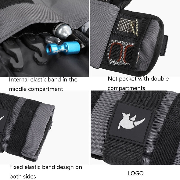 Rhinowalk RK5100 Borsa portaoggetti per attrezzi da bicicletta Borsa da sella per mountain bike, RK5100 (Black), RK5100 (Gray)