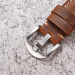 Cinturino per orologio intelligente a sgancio rapido Cinturino retrò in pelle di cavallo pazzo per Samsung Huawei, dimensioni:, 20mm  (Dark Brown Black Buckle), 20mm (Deep Brown Silver Buckle), 20mm (Light Brown Black Buckle)                           ...