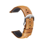 Cinturino per orologio intelligente a sgancio rapido Cinturino retrò in pelle di cavallo pazzo per Samsung Huawei, dimensioni:, 20mm  (Dark Brown Black Buckle), 20mm (Deep Brown Silver Buckle), 20mm (Light Brown Black Buckle)                           ...