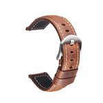 Cinturino per orologio intelligente a sgancio rapido Cinturino retrò in pelle di cavallo pazzo per Samsung Huawei, dimensioni:, 20mm  (Dark Brown Black Buckle), 20mm (Deep Brown Silver Buckle), 20mm (Light Brown Black Buckle)                           ...