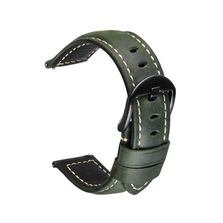 Cinturino per orologio intelligente a sgancio rapido Cinturino retrò in pelle di cavallo pazzo per Samsung Huawei, dimensioni:, 20mm  (Dark Brown Black Buckle), 20mm (Deep Brown Silver Buckle), 20mm (Light Brown Black Buckle)                           ...