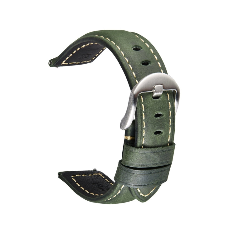 Cinturino per orologio intelligente a sgancio rapido Cinturino retrò in pelle di cavallo pazzo per Samsung Huawei, dimensioni:, 20mm  (Dark Brown Black Buckle), 20mm (Deep Brown Silver Buckle), 20mm (Light Brown Black Buckle)                           ...