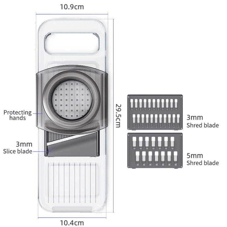 Grattugia per fette di patate multifunzione Slicker Gadget da cucina, Three Knives Gray, Six Knives Gray