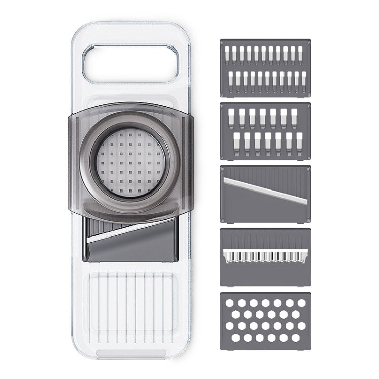 Grattugia per fette di patate multifunzione Slicker Gadget da cucina, Three Knives Gray, Six Knives Gray