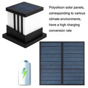 Lampada solare da esterni impermeabile a colonna 15cm