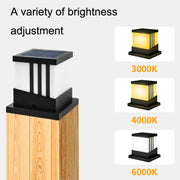 Lampada solare da esterni impermeabile a colonna 15cm