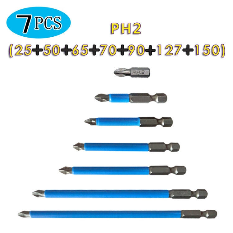 Forte punta per cacciavite antiscivolo per trapano a mano magnetico, 7PCS/set PH2, 6PCS/set 25mm, 7PCS/set 50mm, 12 PCS/set 50mm