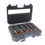 5 Pz/set Lavorazione Del Legno Foro Apri Cerniera Pietra Bordo Crema Legno Take-Hole Porta Finestra Con Collare Lavorazione Del Legno Punta Trapano Piatto, 5 PCS / Set Woodworking Hole Opener