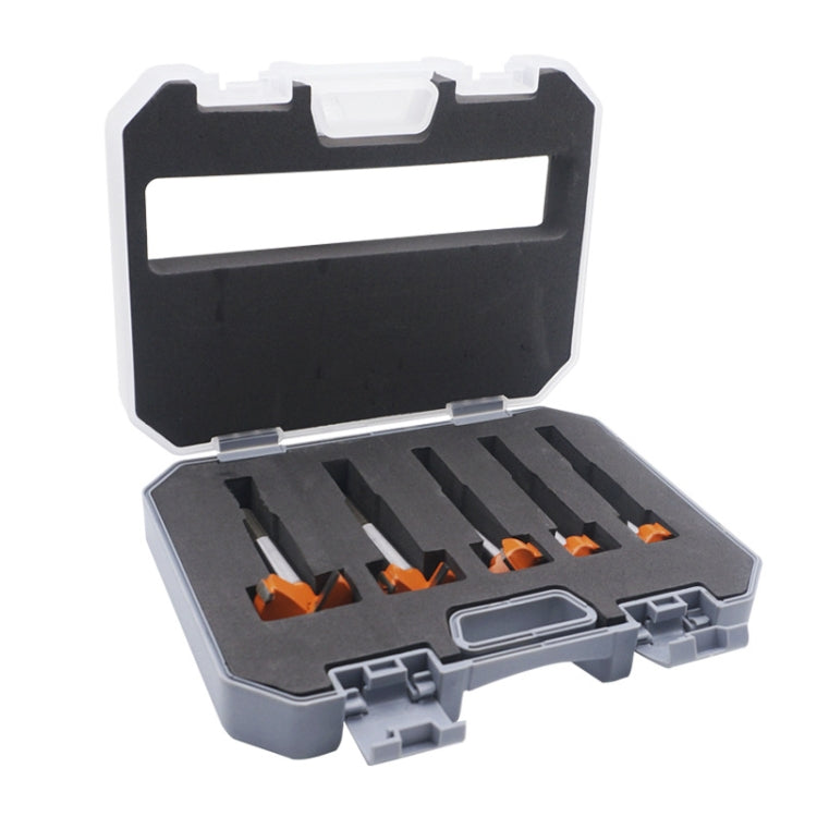 5 Pz/set Lavorazione Del Legno Foro Apri Cerniera Pietra Bordo Crema Legno Take-Hole Porta Finestra Con Collare Lavorazione Del Legno Punta Trapano Piatto, 5 PCS / Set Woodworking Hole Opener