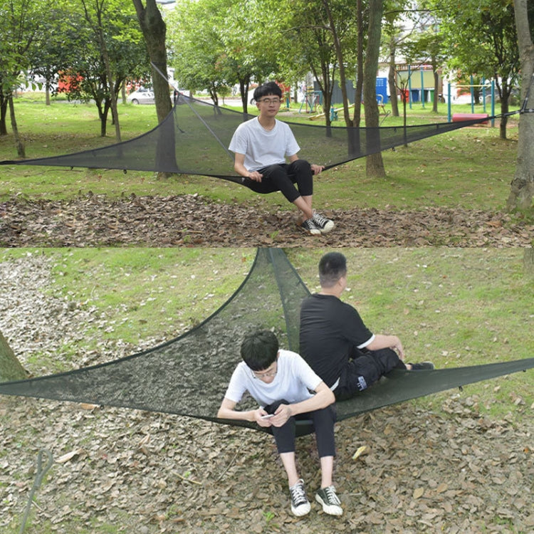 Amaca per più persone all'aperto Grande tenda per albero del cielo Amaca da campeggio aerea Amaca triangolare,, 2.9m Black