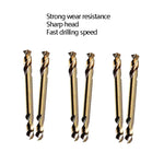 10 PZ M35 Punta elicoidale contenente cobalto Acciaio ad alta velocità Doppia testa Piastra metallica in acciaio Foro di espansione Trapano, Double Head 3.0mm, Double Head 3.2mm, Double Head 3.5mm, Double Head 4.0mm, Double Head 4.2mm, Double Head 4.5m...