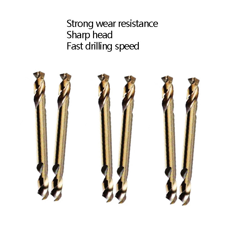 10 PZ M35 Punta elicoidale contenente cobalto Acciaio ad alta velocità Doppia testa Piastra metallica in acciaio Foro di espansione Trapano, Double Head 3.0mm, Double Head 3.2mm, Double Head 3.5mm, Double Head 4.0mm, Double Head 4.2mm, Double Head 4.5m...