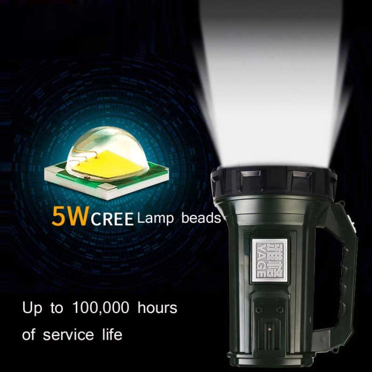 YAGE 5701 10W LED Luce forte Faro di ricerca a lungo raggio Illuminazione per esterni Torcia ricaricabile, spina CN