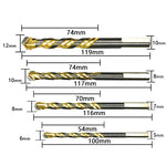 Trapano per mattoni in vetro King Drill placcato in titanio Trapano a triangolo a spirale perforato, 6mm, 8mm, 10mm, 12mm, 6mm+8mm+10mm+12mm, 6mm+6mm+8mm+10mm+12mm