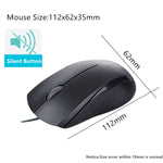 Rapoo N1600 1000 DPI 3 tasti Office Business Mouse silenzioso cablato, lunghezza cavo: 1,5 m