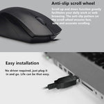 Rapoo N1600 1000 DPI 3 tasti Office Business Mouse silenzioso cablato, lunghezza cavo: 1,5 m