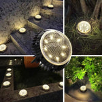 Luce solare sotterranea 8 LED impermeabile IP67