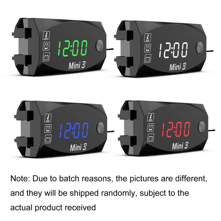 Tensione Orologio E Temperatura 3 In 1 Misuratore Elettronico A LED Display Digitale A Grande Schermo Voltmetro Impermeabile E Antipolvere, 3 In 1 LED Blue Light, 3 In 1 LED Red Light, 3 In 1 LED White Light, 3 In 1 LED Green Light