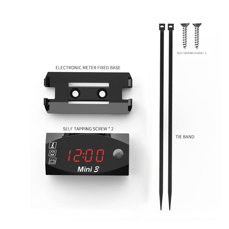 Tensione Orologio E Temperatura 3 In 1 Misuratore Elettronico A LED Display Digitale A Grande Schermo Voltmetro Impermeabile E Antipolvere, 3 In 1 LED Blue Light, 3 In 1 LED Red Light, 3 In 1 LED White Light, 3 In 1 LED Green Light