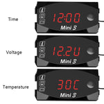 Tensione Orologio E Temperatura 3 In 1 Misuratore Elettronico A LED Display Digitale A Grande Schermo Voltmetro Impermeabile E Antipolvere, 3 In 1 LED Blue Light, 3 In 1 LED Red Light, 3 In 1 LED White Light, 3 In 1 LED Green Light
