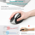 Mouse verticale silenzioso wireless ergonomico Rapoo MV20