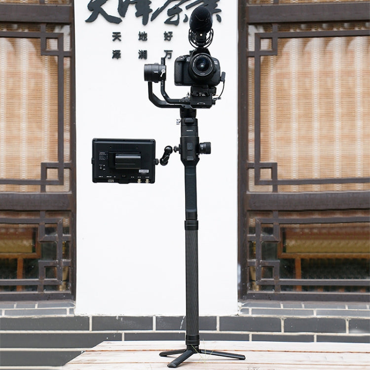 Asta di prolunga in fibra di carbonio con giunto cardanico per stabilizzazione manuale Ulanzi Agimbalgear per DJI RONIN-S, For DJI RONIN-S Length: 35.5cm