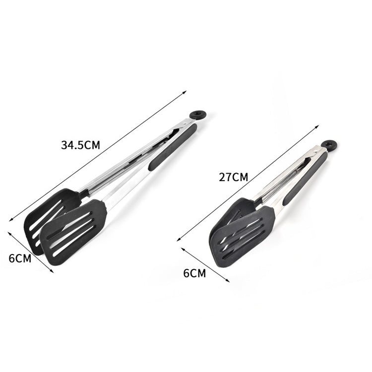 2 pezzi spatola per alimenti in silicone in acciaio inossidabile clip per alimenti barbecue bistecca strumento di cottura per barbecue, 9 Inch (Random Color Delivery), 12 Inch (Random Color Delivery), 9 Inch With Bracket(Random Color Delivery)         ...