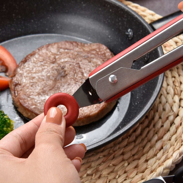 2 pezzi spatola per alimenti in silicone in acciaio inossidabile clip per alimenti barbecue bistecca strumento di cottura per barbecue, 9 Inch (Random Color Delivery), 12 Inch (Random Color Delivery), 9 Inch With Bracket(Random Color Delivery)         ...