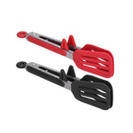 2 pezzi spatola per alimenti in silicone in acciaio inossidabile clip per alimenti barbecue bistecca strumento di cottura per barbecue, 9 Inch (Random Color Delivery), 12 Inch (Random Color Delivery), 9 Inch With Bracket(Random Color Delivery)         ...