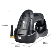 Lettore di codici a barre wireless H3 NETUM Lettore di codici a barre per supermercati a luci rosse con caricatore, specifica:, One-dimensional, Two-dimensional