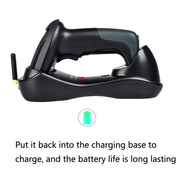 Lettore di codici a barre wireless H3 NETUM Lettore di codici a barre per supermercati a luci rosse con caricatore, specifica:, One-dimensional, Two-dimensional