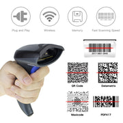 Scanner Bluetooth wireless per codici QR ad alta precisione con codice a barre NETUM, Wired, Wireless, Bluetooth + 2.4G + Wired