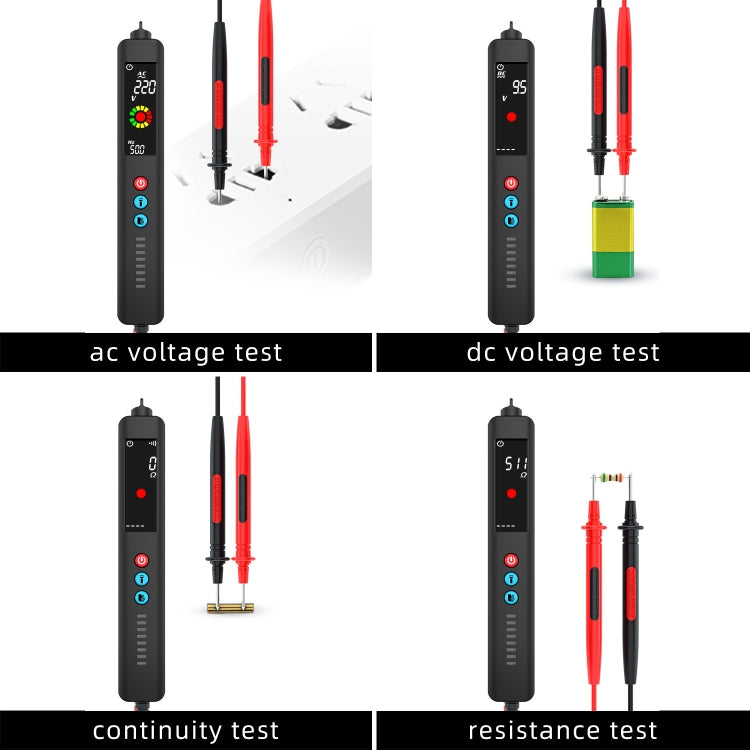 Termometro a infrarossi con penna elettrica multimetro intelligente a tre modalità BSIDE X2 con illuminazione torcia, X2