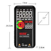 Multimetro digitale BSIDE 9999 conta display a colori LCD misuratore di diodi di capacità di tensione CC CA, S10 Dry Battery Version (Black), S10 Dry Battery Version (Red), S11 Recharge Version (Black), S11 Recharge Version (Red)