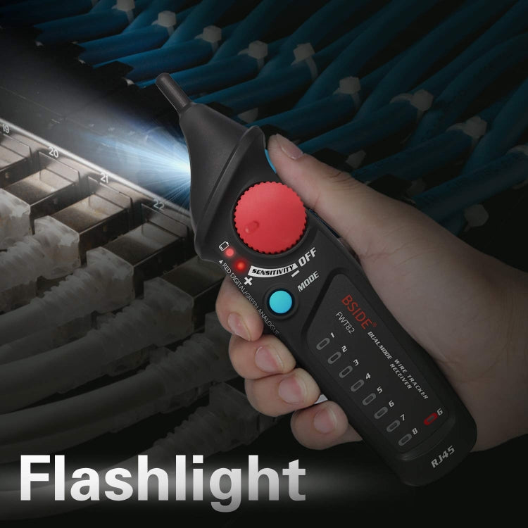 BSIDE FWT82 Localizzatore di cavi di rete con ricerca di linea intelligente anti-interferenza a doppia modalità analogica e digitale